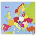 Puzzle en bois - goki - europe - 35 pi�ces - voyage et cartes