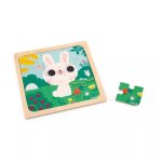 Puzzle en bois lapin blanc - janod - pour enfants d�s 18 mois - 9 pi�ces - th�me animaux