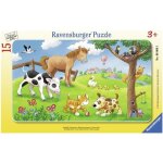 Puzzle cadre 15 pices : affectueux animaux