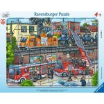 Puzzle cadre 30 - 48 p - les pompiers sur la voie ferr�e - ravensburger - mixte - a partir de 4 ans
