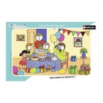 Puzzle avec cadre t choupi fete son anniversaire en famille - 15 pieces - enfant - dessin anime