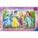 Puzzle cadre ravensburger - la promenade des princesses - 15 pices - disney princesses