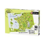Puzzle enfant 100 pices - carte de france - nathan - trieur 3 compartiments - ds 6 ans