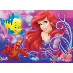 Puzzle enfant disney princesses - jolie petite sirne ariel - nathan - 60 pices + trieur - a partir ...