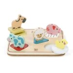 Puzzle enfant - hape - puzzle 3d sonore animaux de la ferme - multicolore - 18 mois et plus - int�rieur ...