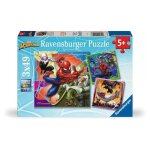 Puzzle enfant - ravensburger - lot de 3 puzzles 49 pices - spider - man - ds 5 ans - mixte
