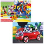 Puzzle 2 x 12 pi�ces : mickey minnie et leurs amis