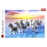 Puzzle pour enfant - trefl - galop de chevaux blancs - 500 pi�ces - 3 ans et plus