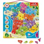 Puzzle france magn�tique 93 pcs (bois) - janod - nouvelles r�gions 2016 - d�s 7 ans