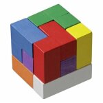 Puzzle - philos - cube soma color� - enfant - multicolore - puzzle en bois