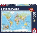 Puzzle planisph�re - schmidt spiele - 1500 pi�ces - voyage et cartes - bleu - 12 ans