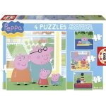 Puzzle progressif peppa pig - educa - 4 puzzles de 6  16 pices - dessins anims et bd