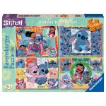 Puzzle - ravensburger - disney stitch - lot de 4 - 100 pi�ces - pour enfants