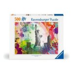 Puzzle - ravensburger - new york postcard - 500 pices - voyage - monuments emblmatiques
