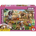 Puzzle - schmidt spiele - chiens et chats en pique - nique - 200 pi�ces - d�s 8 ans