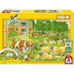 Puzzle - schmidt spiele - familles d?animaux � la ferme - 100 pi�ces - d�s 6 ans