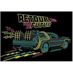 Puzzle - sd toys - retour vers le futur - delorean neon - 1000 pi�ces - pour adultes