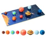 Puzzle de systme solaire en bois pour enfants jeu de socit dapprentissage jouet scientifique pour ...