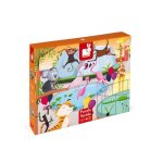 Puzzle tactile janod journ�e zoo - puzzle animaux 20 pcs - grosses pi�ces adapt�es aux enfants
