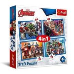 Puzzle - trefl - avengers - 4 pices - licence marvel - pour enfants  partir de 8 ans