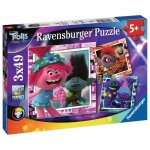Puzzles les trolls - ravensburger - 3x49 pi�ces - pour enfants � partir de 5 ans