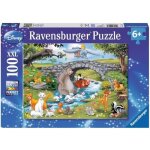 Puzzle xxl enfant 100 pieces les heros disney s amusent - bambi - roi lion - 101 dalmatiens - livre de ...