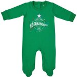 Pyjama grenouillre bb - as saint etienne - vert - manches longues - coton - officiel