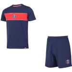 Pyjashort - paris saint germain - homme - coton - bleu - licence officielle