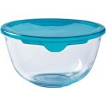 Jatte en verre pyrex 180p000 avec couvercle en plastique - 2 litres Jatte en verre pyrex 180p000 avec couvercle en plastique - 2 litres