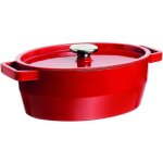 Cocotte ovale en fonte pyrex slow cook 58 l - rouge - tous feux dont induction Cocotte ovale en fonte pyrex slow cook 58 l - rouge - tous feux dont induction