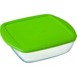 Pyrex - cook&store - plat carr en verre avec couvercle 20 * 17 cm