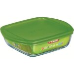 Pyrex plat  four + couvercle cook and store basic 22x25 cm - couleur alatoire