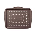 Pyrex plat pizza rectangulaire 37 x 34 cm asimetria - acier Pyrex plat pizza rectangulaire 37 x 34 cm asimetria - acier