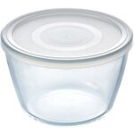 Pyrex - plat rond 12 cm 0l6 + couvercle cool freeze - 40  300c