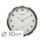 Horloge murale - q - connect - m�tallique - diam�tre 60 cm - gris chrom� - design moderne