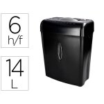Q - connect q6cc2 destructeur papier - coupe croisée - 6 feuilles - 14l - noir Q - connect q6cc2 destructeur papier - coupe croisée - 6 feuilles - 14l - noir