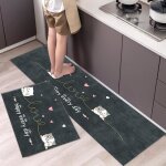 Q3 - 2pcs tapis dentr�e tapis de cuisine devant evier lavable interieur tapis de chambretapis de bain ...