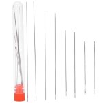 Qiilu aiguilles de perles de rocaille 8pcs aiguilles de perle  ouverture centrale fines outils de broderie ...
