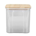 Qiilu bote de conservation alimentaire hermtique en plastique transparent avec couvercle en bambou ...