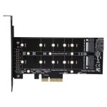 Qiilu carte adaptateur pci pci?e 4x vers m. 2 nvme ssd carte adaptateur ngff cl� b interface double dextension ...