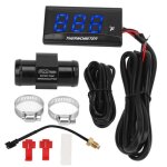 Qiilu compteur de temprature deau de moto jauge de temprature deau de moto affichage lcd ultra fin ...