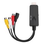 Convertisseur vido - qiilu - hdmi vers av rca - 1080p - adaptateur mle  femelle - compatible tv vcr ...