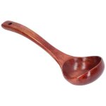 Qiilu cuill�res � soupe en bois cuill�re en bois louche � bouillie en bois � long manche polyvalente ...