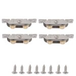 Qiilu ensemble 4 roulettes porte coulissante remplacement porte coulissante rollers assemblage roue plate ...
