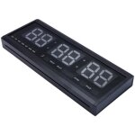 Qiilu horloge murale grande temp�rature moderne de date dhorloge de mur de led digital bureau de 24 ou ...