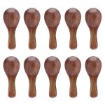 Petites cuill�res en bois - qiilu - 10 pi�ces - bois de schima superba - �cologique - finition exquise ...