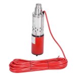 Qiilu pompe  eau submersible pompe  eau solaire dc 12v rouge  vis  grande leve submersible pour ...