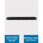 Serveur nas rack 1u - qnap - ts - 464u - 4 baies - intel celeron n5095 - 8go ram Serveur nas rack 1u - qnap - ts - 464u - 4 baies - intel celeron n5095 - 8go ram