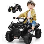 Quad buggy �lectrique enfants 15 - 3 ans 6v effets sonores lumineux led klaxon charge 20kg noir - goplus ...