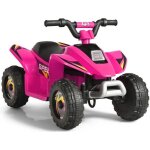 Quad �lectrique pour enfants goplus - rose - 4 roues - contr�le par poign�e